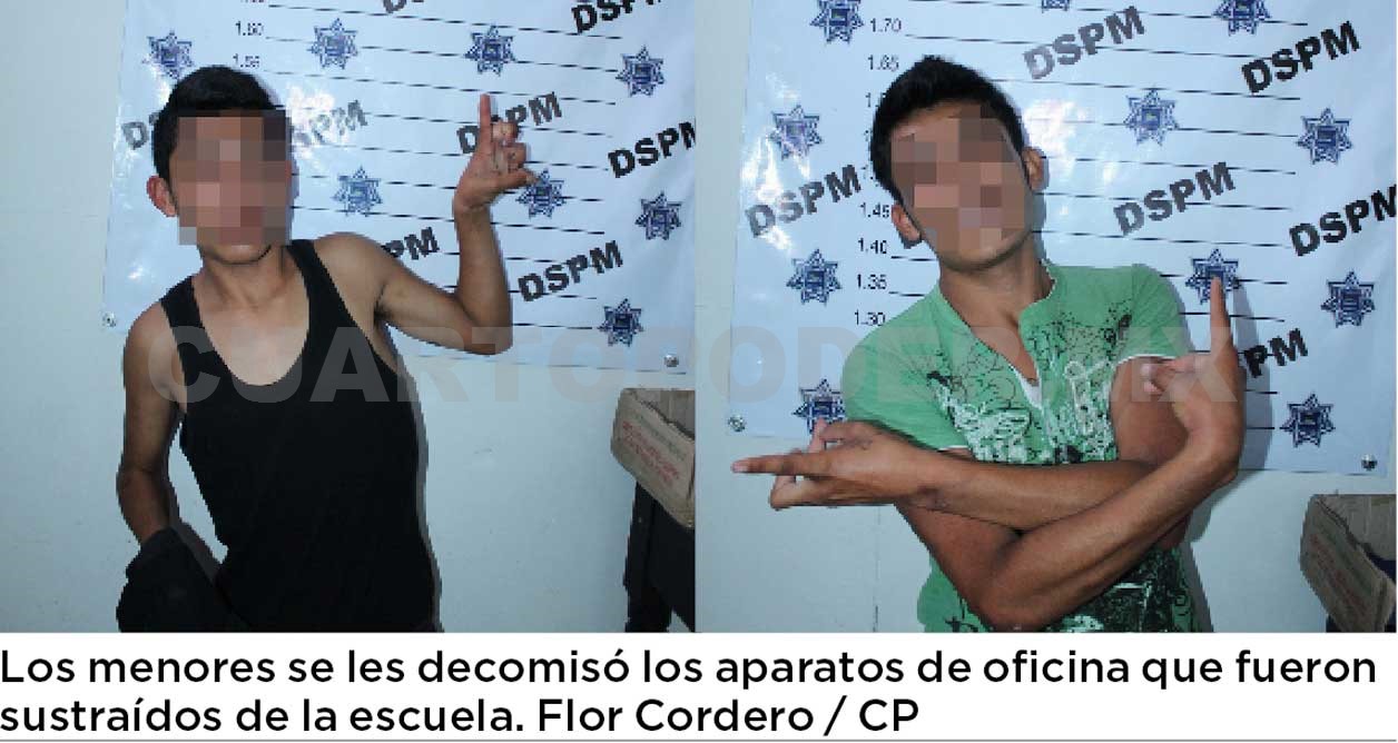 Niños detenidos por robar