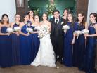Isabela y Luis con sus damas de honor