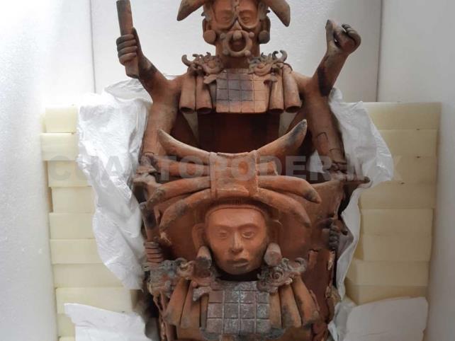 Regresaron a Chiapas 40 esculturas Mayas