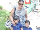 Lidia con sus peques