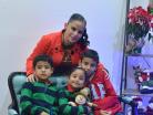 Rossana con sus nin~os
