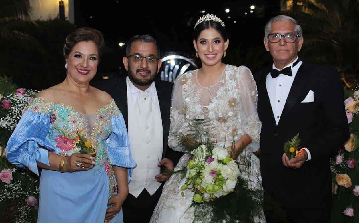 Con los papa´s de la novia
