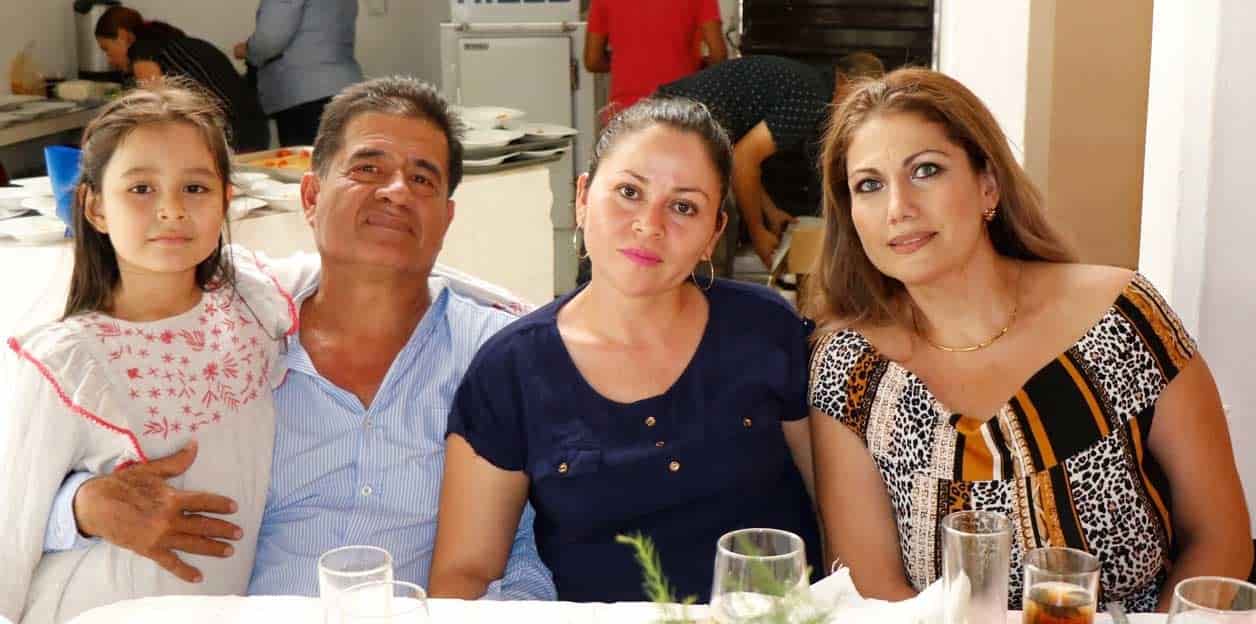 Frida, David, Fidelina y Erika