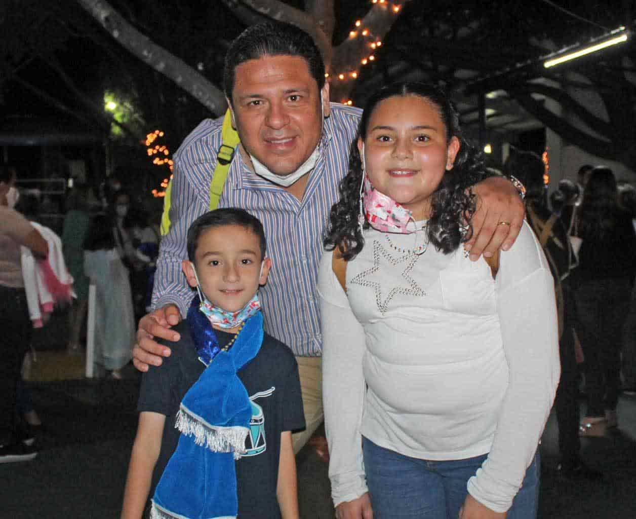 Rube´n y Andrea con su papa´