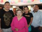 Luvia con sus hijos Jorge Armando, Yaneth y William