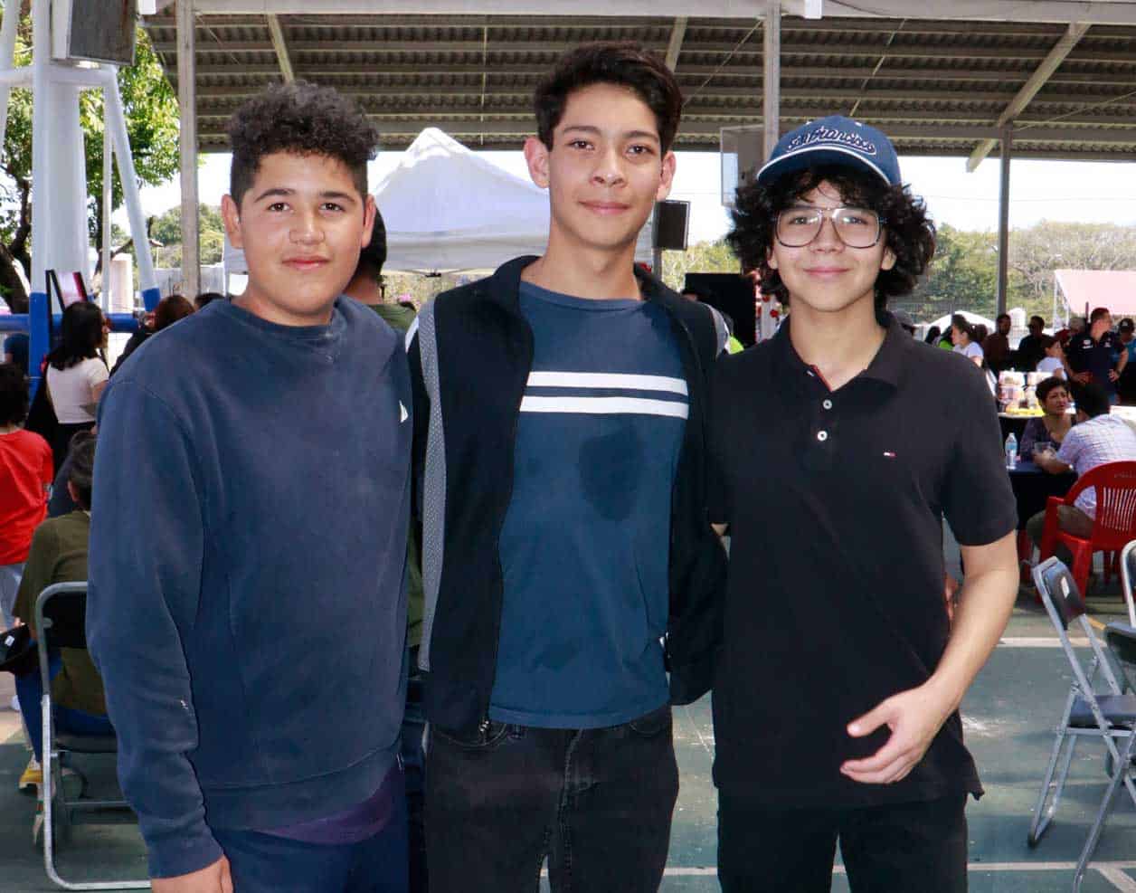 Emiliano, Luis Carlos y Dante