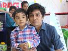 Roberto con su papa´