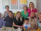 Muy contentos festejando a Montse