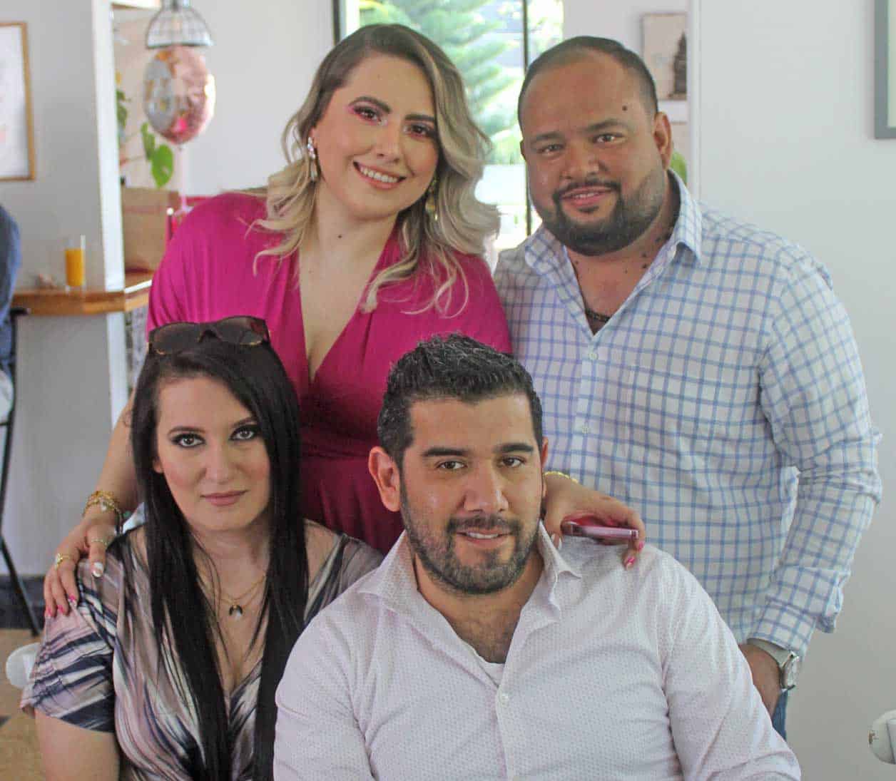 Montse con Guadalupe, Daniel y Jamin