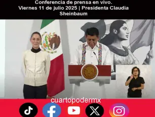 Conferencia de prensa en vivo. Viernes 11 de julio 2025 | Presidenta Claudia Sheinbaum