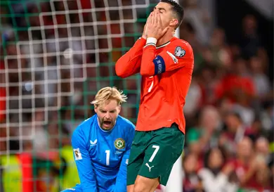 Cristiano Ronaldo falla penal ante Irlanda Cristiano Ronaldo falla penal ante Irlanda