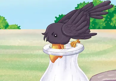 El cuervo y la jarra