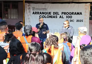Impulsa Ángel Torres el programa Colonias al 100 en Tuxtla