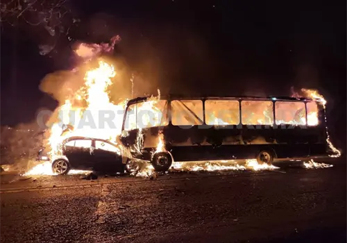 Tragedia en Tres Marías: encontronazo e incendio