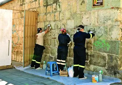 Resarcen daños causados por grafitis Resarcen daños causados por grafitis