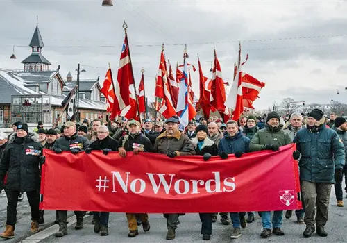 Marcha silenciosa en Dinamarca contra Trump