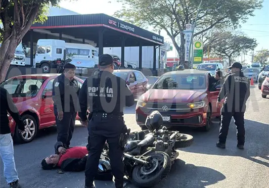 Chocan por alcance a un motociclista