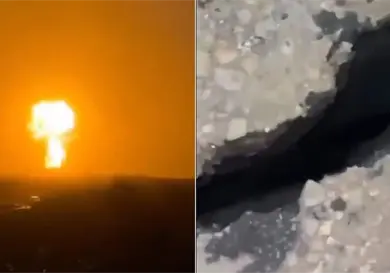 Erupción de volcán de lodo activa emergencia