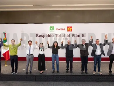 Respaldo total a Plan B: Morena, PT y PVEM