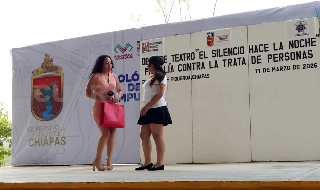 La obra se presentó en el Campus Cintalapa para generar conciencia sobre la trata de personas. CP