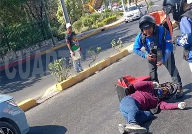 Joven resulta lesionado en accidente de tránsito