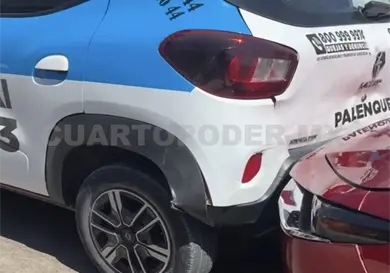 Carambola en zona del mercado; solo hubo daños