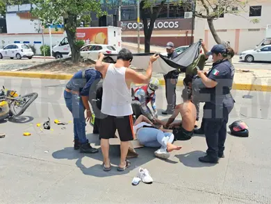 Dos lesionados en corte de circulación