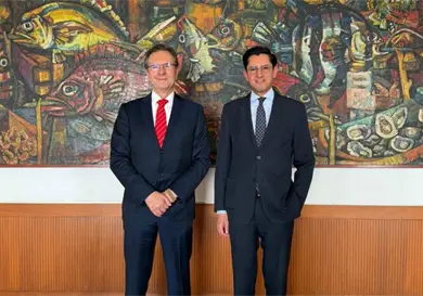 Canciller Velasco se reúne con Esteban Moctezuma