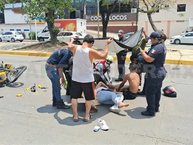 Dos lesionados en corte de circulación
