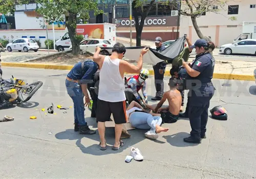 Dos lesionados en corte de circulación