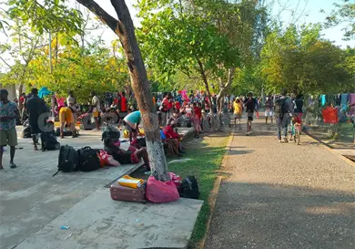 Caravana migrante parte de Escuintla