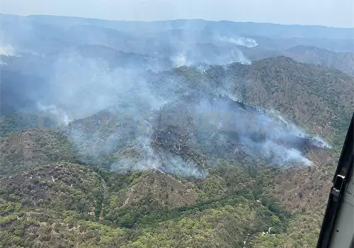 Combaten fuego en límites de Chiapas y Oaxaca