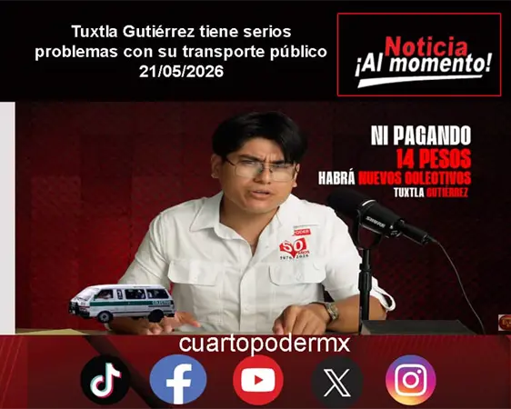 Tuxtla Gutiérrez tiene serios problemas con su transporte público