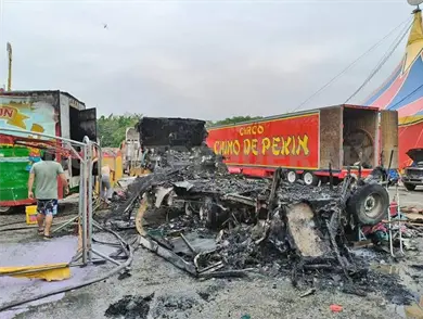 Evitan explosión en casa rodante de circo