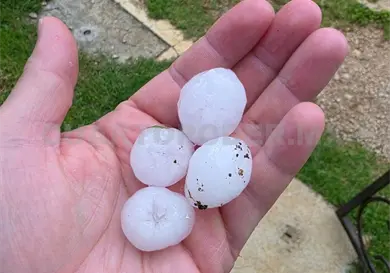 Granizada sorprende a habitantes de SCLC