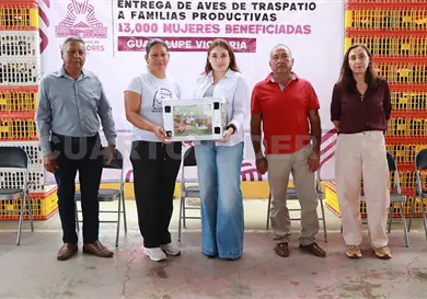 Inician entrega de aves de traspatio en Guadalupe Victoria