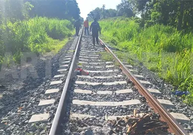 Tren destroza a centroamericano