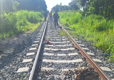 Tren destroza a centroamericano Tren destroza a centroamericano