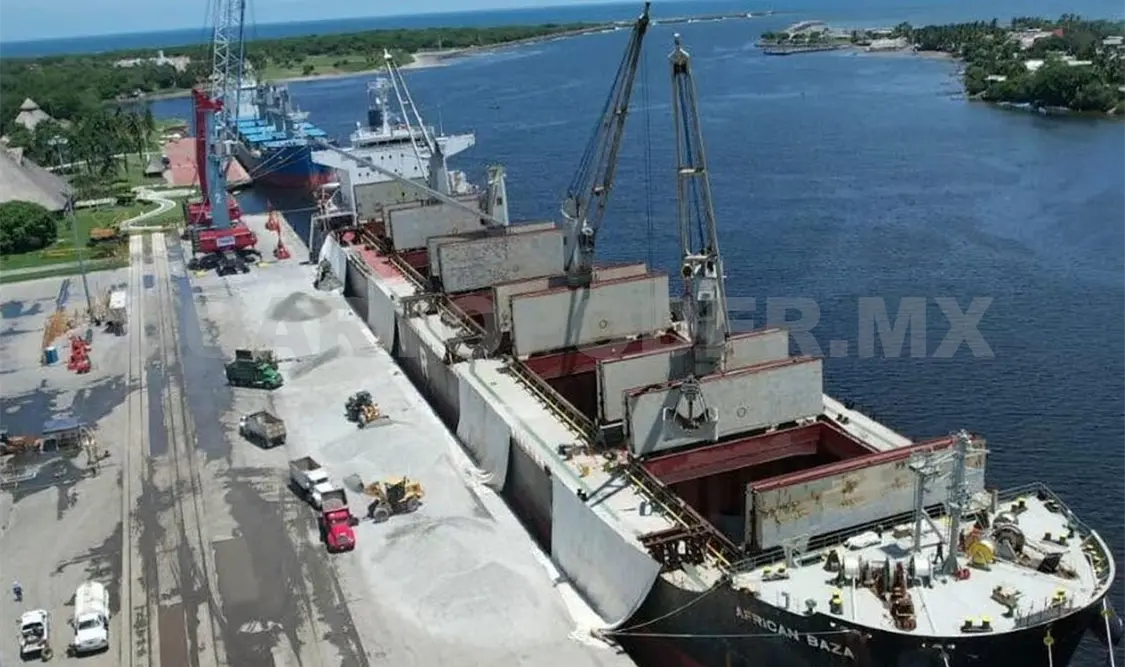Dieron a conocer que el buque granelero M/V African Baza ingresó al muelle sin contratiempos. Rafael Victorio / CP