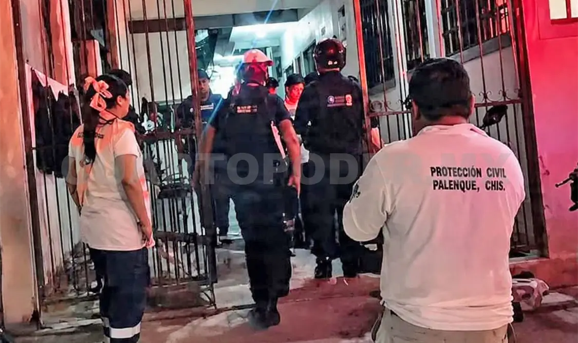 Elementos de seguridad detuvieron al presunto responsable del intento de parricidio y lo pusieron a disposición del Ministerio Público. Cortesía