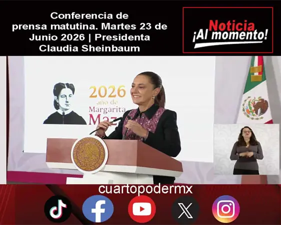 Conferencia de prensa matutina. Martes 23 de Junio 2026 | Presidenta Claudia Sheinbaum
