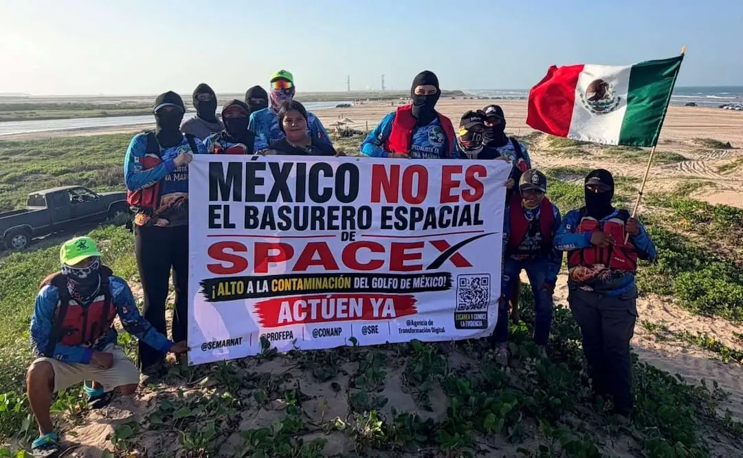 Se manifiestan en defensa del ambiente por la basura espacial. Cortesía