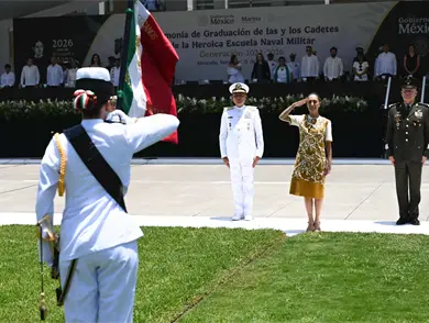 Llama Sheinbaum a marinos a defender la soberanía 