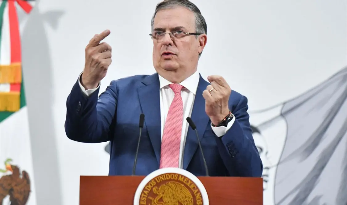 El secretario de Economía, Marcelo Ebrard, rechazó que México sirva como plataforma de entrada de productos chinos a EE. UU. Cortesía