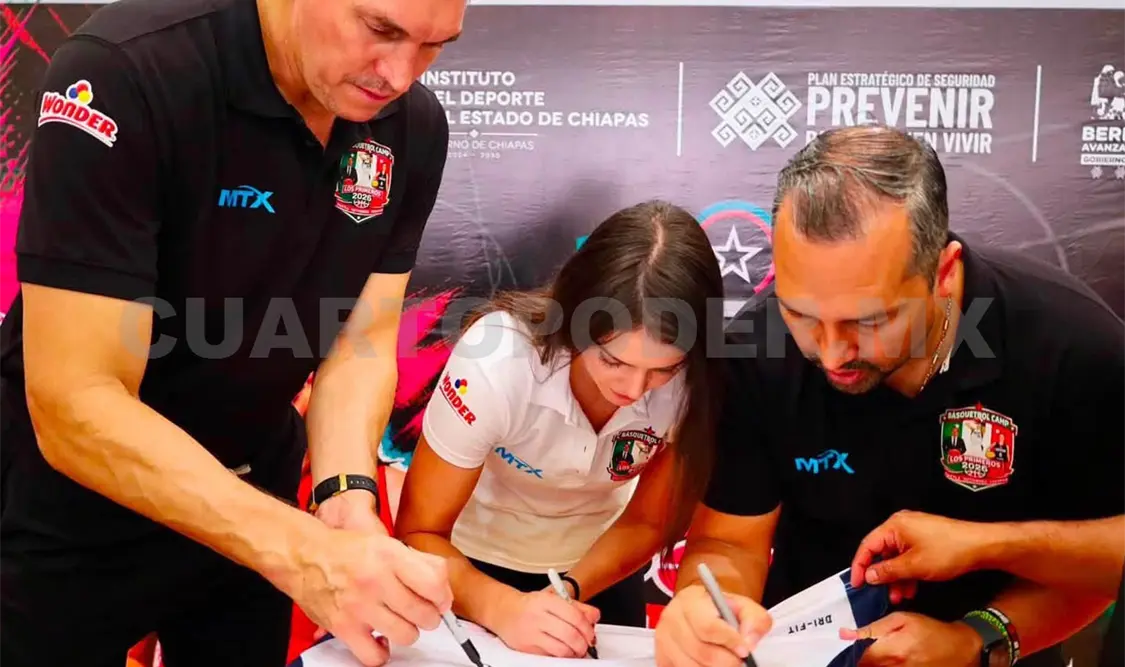 Eduardo Nájera compartió su experiencia con las nuevas generaciones del Basquetbol chiapaneco. Cortesía