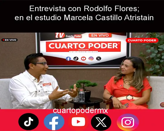 Entrevista con Rodolfo Flores; en el estudio Marcela Castillo Atristain
