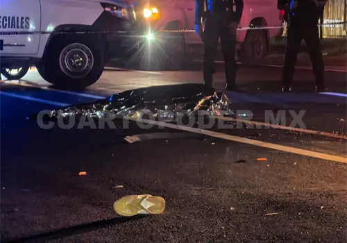 Perece turista en moto impactado por camión
