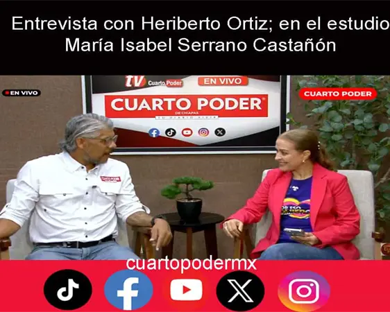 Entrevista con Heriberto Ortiz; en el estudio María Isabel Serrano Castañón
