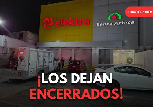 Dejan encerrados en elevador a clientes de tienda