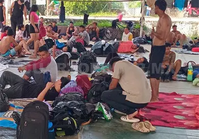 Migrantes seguirán su camino aún enfermos